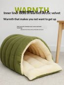 WarmCave™ | Cama Fechada de Pelúcia Térmica com Capa Removível para Gatos e Pets Pequenos