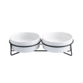 StandBowl™ | Conjunto Duplo de Tigelas de Cerâmica com Suporte para Gatos e Cães