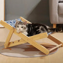 ReclineKat™ | Sofá Reclinável de 4 Posições com Arranhador Sisal para Gatos