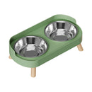 CervicalDuo™ | Conjunto Duplo de Tigelas em Aço Inox com Proteção Cervical para Pets