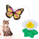 FlutterBug™ | Borboleta Elétrica Rotativa para Gatos — Movimento Aleatório e Cores Vivas