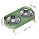 CervicalDuo™ | Conjunto Duplo de Tigelas em Aço Inox com Proteção Cervical para Pets