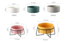 StandBowl™ | Conjunto Duplo de Tigelas de Cerâmica com Suporte para Gatos e Cães