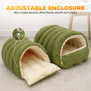 WarmCave™ | Cama Fechada de Pelúcia Térmica com Capa Removível para Gatos e Pets Pequenos