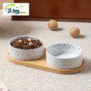DotCeram™ | Tigela de Cerâmica com Bolinhas para Gatos e Cães