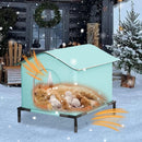 OutdoorCave™ | Casinha Impermeável Quente para Gatos e Cães ao Ar Livre — Inverno