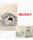 FoldHouse™ | Casinha Dobrável Removível e Lavável para Gatos e Cães de Pequeno Porte