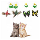 FlutterBug™ | Borboleta Elétrica Rotativa para Gatos — Movimento Aleatório e Cores Vivas