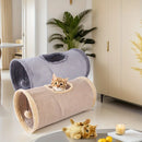 SnugTunnel™ | Túnel Dobrável de Pelúcia para Gatos e Cães — Brinca e Descansa