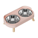 CervicalDuo™ | Conjunto Duplo de Tigelas em Aço Inox com Proteção Cervical para Pets