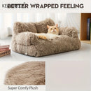 LuxSofa™ | Sofá de Pelúcia Longa Espessada para Gatos Grandes — Alto e Acolchoado