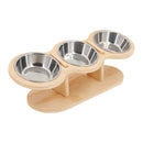 TrioTilt™ | Conjunto de 3 Tigelas em Aço Inox com Inclinação de 15° para Pets