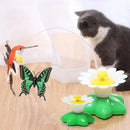 FlutterBug™ | Borboleta Elétrica Rotativa para Gatos — Movimento Aleatório e Cores Vivas