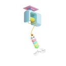 HangPlay™ | Brinquedo Automático Pendurável Lagarta e Pássaro para Gatos — Diversão sem Supervisão
