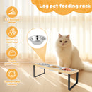 WoodRise™ | Suporte de Madeira com Tigelas de Aço Inox Elevadas para Gatos e Cães
