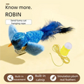 SongBird™ | Passarinho Elétrico Simulado com Som de Piar e Asas Batendo para Gatos