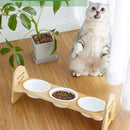 NeckCare™ | Tigela Elevada Cerâmica com Suporte Ajustável para Gatos e Cães
