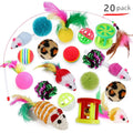 PlayKit™ | Kit Completo de Brinquedos para Gatos com Varinhas, Ratinhos, Bolas e Sino