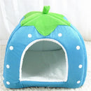 StrawCave™ | Casinha Dobrável de Inverno com Almofada Removível para Gatos e Cães