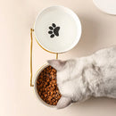 CeramBowl™ | Tigela Dupla de Cerâmica para Ração e Água de Gatos e Cães