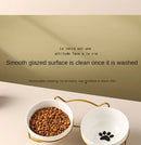 CeramBowl™ | Tigela Dupla de Cerâmica para Ração e Água de Gatos e Cães