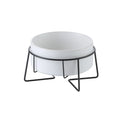 StandBowl™ | Conjunto Duplo de Tigelas de Cerâmica com Suporte para Gatos e Cães