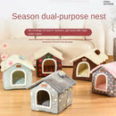 FoldHouse™ | Casinha Dobrável Removível e Lavável para Gatos e Cães de Pequeno Porte