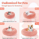 DonutBed™ | Cama Redonda Donut de Pelúcia Quente para Cães e Gatos