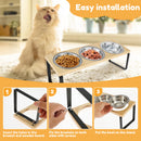 WoodRise™ | Suporte de Madeira com Tigelas de Aço Inox Elevadas para Gatos e Cães