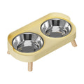 CervicalDuo™ | Conjunto Duplo de Tigelas em Aço Inox com Proteção Cervical para Pets