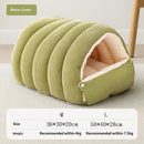 WarmCave™ | Cama Fechada de Pelúcia Térmica com Capa Removível para Gatos e Pets Pequenos