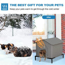 OutdoorCave™ | Casinha Impermeável Quente para Gatos e Cães ao Ar Livre — Inverno