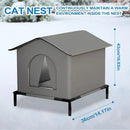 OutdoorCave™ | Casinha Impermeável Quente para Gatos e Cães ao Ar Livre — Inverno