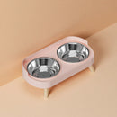 CervicalDuo™ | Conjunto Duplo de Tigelas em Aço Inox com Proteção Cervical para Pets