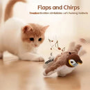 ChirpBird™ | Pássaro Simulado Recarregável com Som e Movimento para Gatos — Toque Ativa