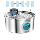 ChargeFount™ | Bebedouro de Aço Inox Sem Fio com Recarga para Gatos