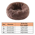 DonutBed™ | Cama Redonda Donut de Pelúcia Quente para Cães e Gatos