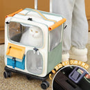 TravelPet™ | Mochila Mala com Trolley para Gatos e Cães Pequenos