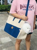 StyleCarry™ | Bolsa Transportadora de Tela para Gatos e Cães Pequenos