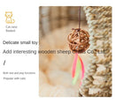 RoundHang™ | Hammock Redondo Semiaberto em Rattan para Gatos — Verão e Inverno