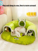 TunnelPlay™ | Túnel Brinquedo 3 em 1 com Bolas Interativas e Tapete para Pets