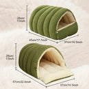 WarmCave™ | Cama Fechada de Pelúcia Térmica com Capa Removível para Gatos e Pets Pequenos