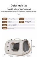 AirCarry™ | Bolsa Transversal Respirável para Gatos e Cães Pequenos