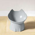 NeckBowl™ | Tigela Plástica Elevada Antiviragem com Borda Inclinada para Proteção Cervical de Gatos