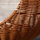 RoundHang™ | Hammock Redondo Semiaberto em Rattan para Gatos — Verão e Inverno