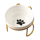 CeramBowl™ | Tigela Dupla de Cerâmica para Ração e Água de Gatos e Cães