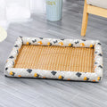 RattanCool™ | Tapete Sofá em Rattan Trançado para Gatos e Cães — Refrescante no Verão