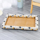 RattanCool™ | Tapete Sofá em Rattan Trançado para Gatos e Cães — Refrescante no Verão