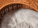 RoundHang™ | Hammock Redondo Semiaberto em Rattan para Gatos — Verão e Inverno