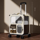 TravelPet™ | Mochila Mala com Trolley para Gatos e Cães Pequenos